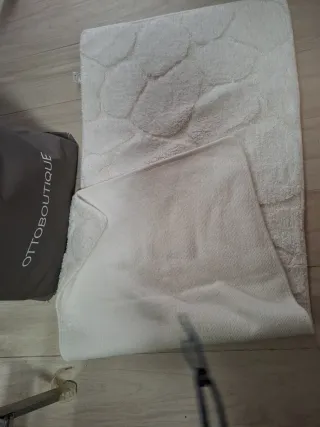 Tappeto bagno cotone bianco 60x180