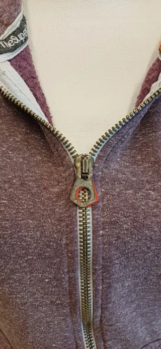 Felpa con cappuccio Superdry zip viola