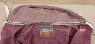 Felpa con cappuccio Superdry zip viola