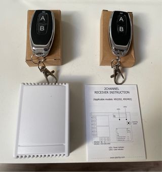 2 Controles Remotos y Receptor 2 Canales