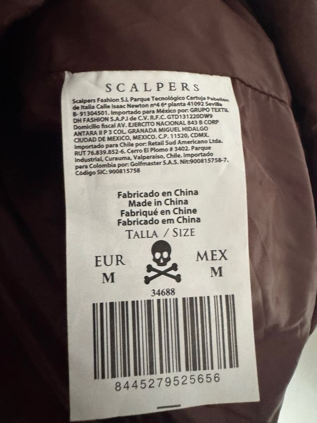 Abrigo acolchado Scalpers M