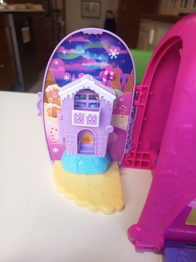 Polly Pocket Máquina de Bolas Rosa y Morado