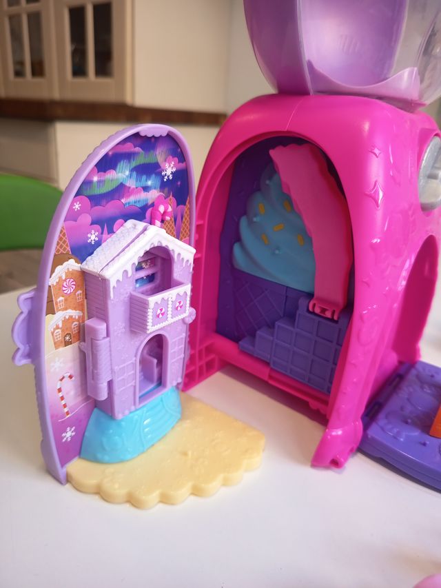 Polly Pocket Máquina de Bolas Rosa y Morado