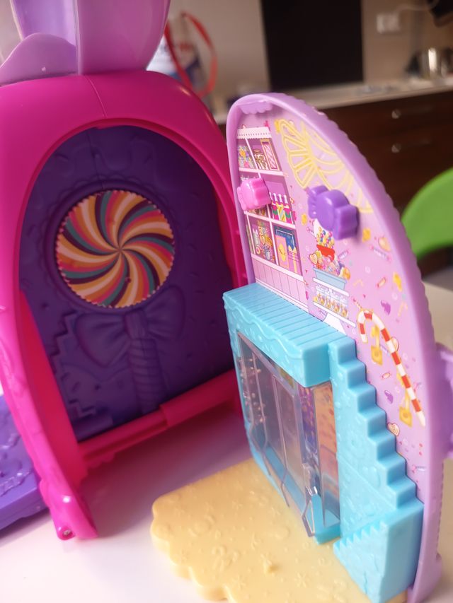 Polly Pocket Máquina de Bolas Rosa y Morado