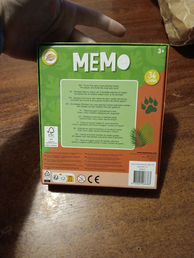 Juego de Memoria Animales 36 Cartas