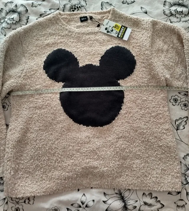 Jersey Disney Mickey Mouse Talla M Beige Negro