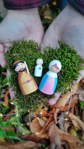 Presepe Kinder in Legno Fatto a Mano