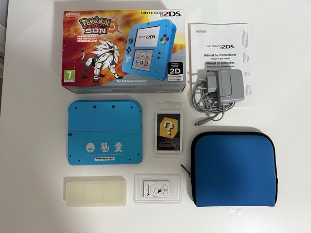 Nintendo 2DS Azul Edición Pokemon Sol + Juegos