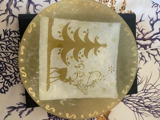 Piatto decorativo natalizio decoupage