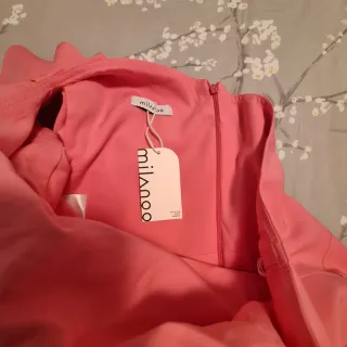 Vestido fiesta asimétrico rosa