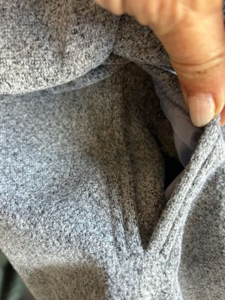 Cazadora paño gris L mangas abullonadas