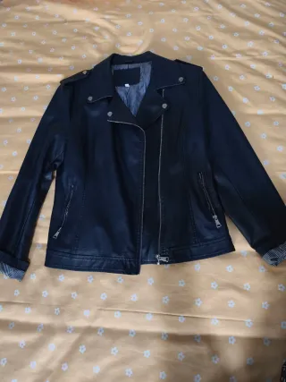 Cazadora Biker azul marino