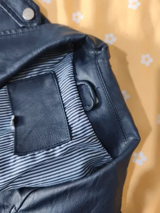 Cazadora Biker azul marino