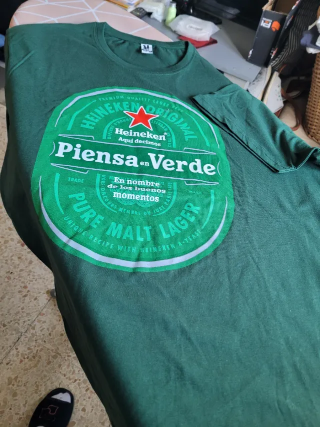Camiseta Heineken Verde Talla L/XL
