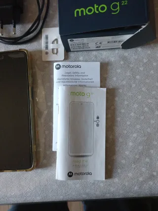 MotorolaG22 dual SIM 4g 64gb RAM iceberg blue .