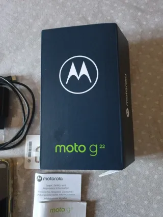 MotorolaG22 dual SIM 4g 64gb RAM iceberg blue .