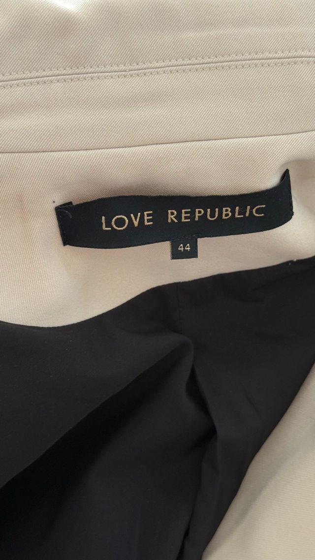 Chaqueta LOVE REPUBLIC Beige/Negra Talla 44