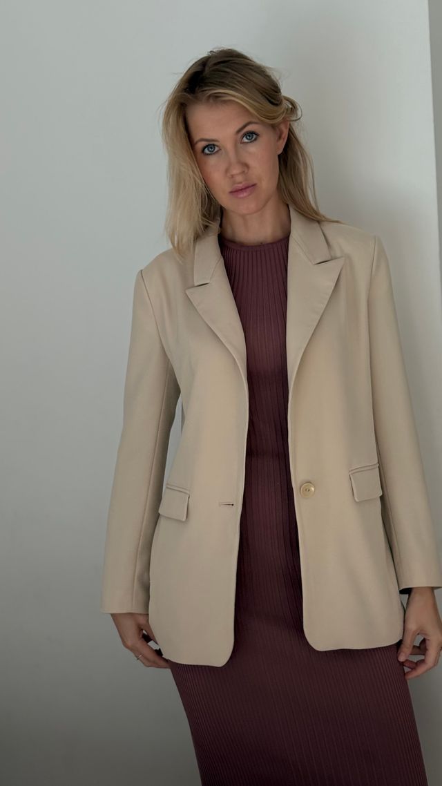 Chaqueta LOVE REPUBLIC Beige/Negra Talla 44