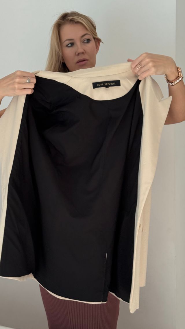 Chaqueta LOVE REPUBLIC Beige/Negra Talla 44