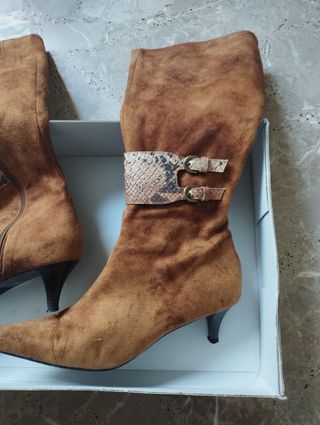 Botas de piel marrones talla 41