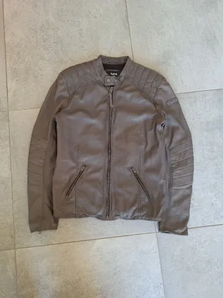 Chaqueta de piel Tigha estilo vintage talla L