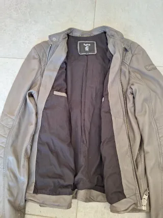 Chaqueta de piel Tigha estilo vintage talla L