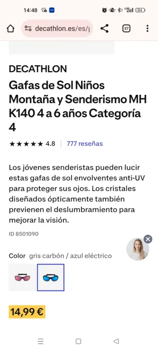 Gafas de sol infantiles Quechua