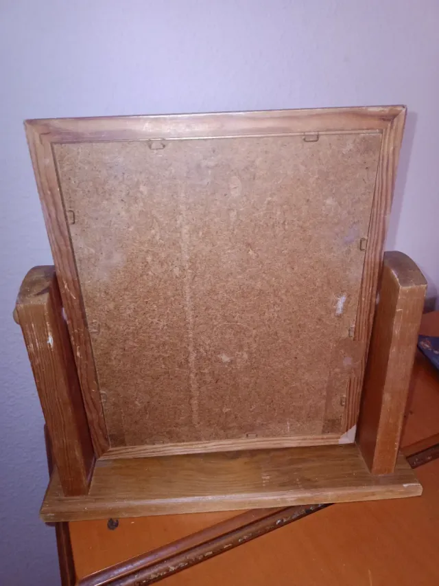 Espejo de sobremesa madera