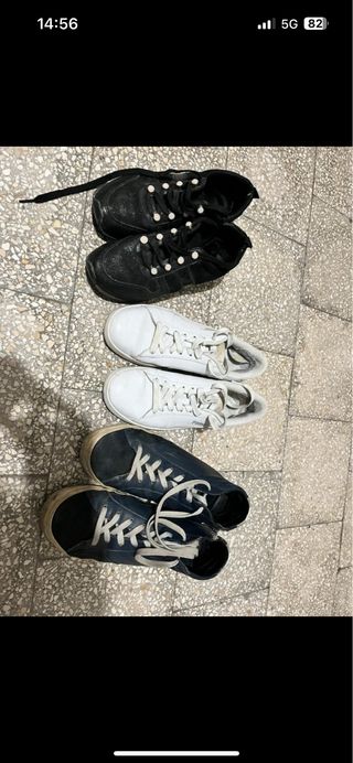 3 paia di scarpe Puma 41 Tata 39 Bikkembergs 42