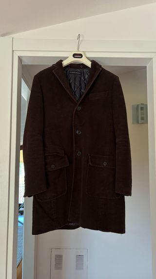 Massimo Rebecchi Cappotto Velluto Marrone