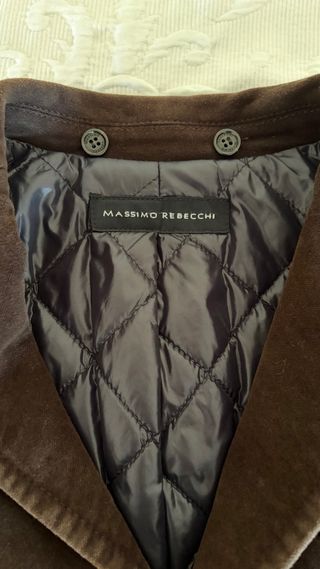 Massimo Rebecchi Cappotto Velluto Marrone