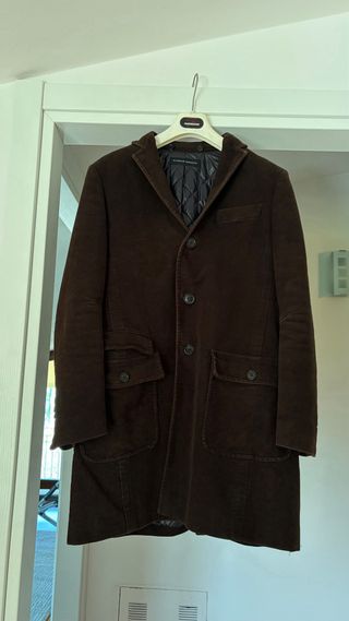 Massimo Rebecchi Cappotto Velluto Marrone
