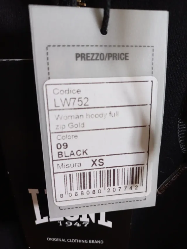 Sudadera Leone Negra Mujer