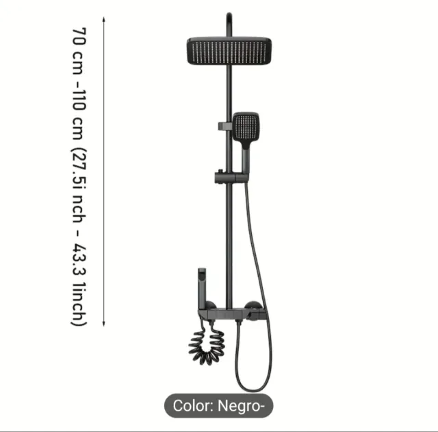 COLUMNA DE DUCHA NEGRA MULTIFUNCIÓN NUEVA A 40 EUR