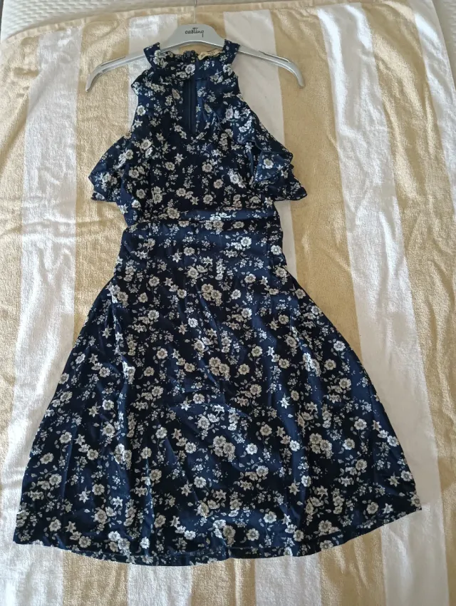 Vestido azul floral