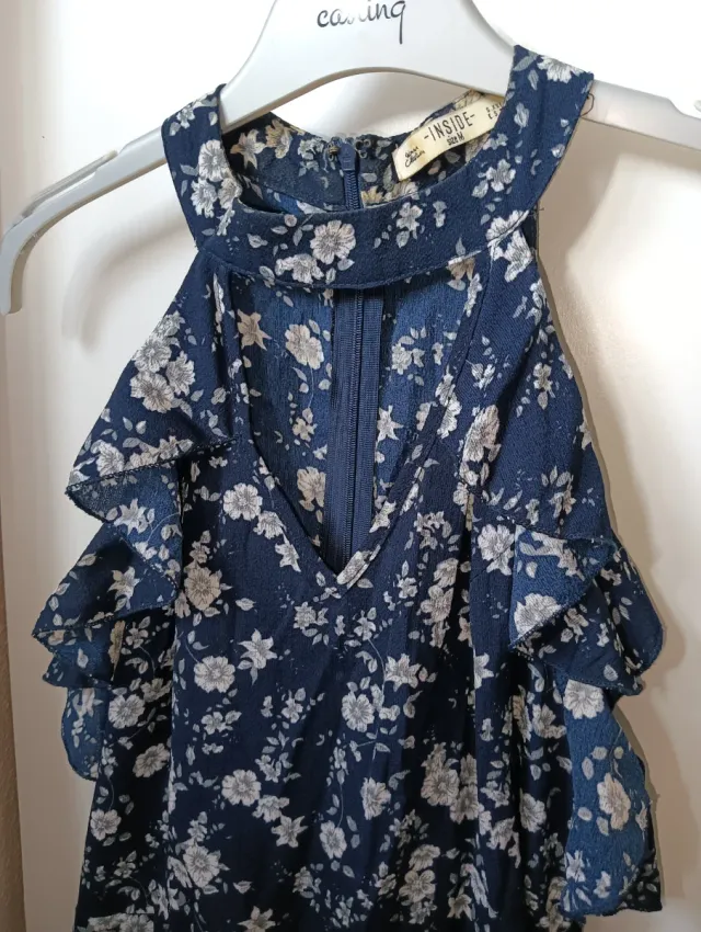 Vestido azul floral