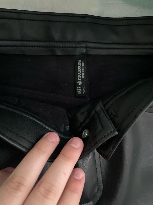 Pantalones de cuero negros