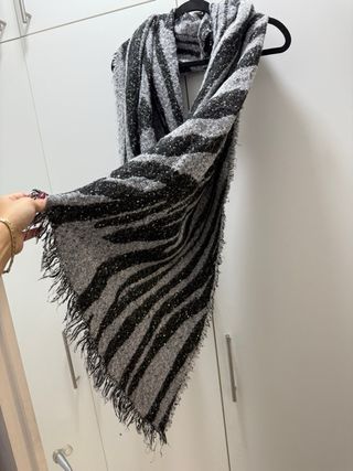 Sciarpa zebrata con glitter