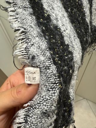 Sciarpa zebrata con glitter