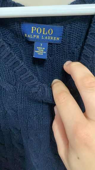 Chaleco Polo Ralph Lauren niño azul talla 7