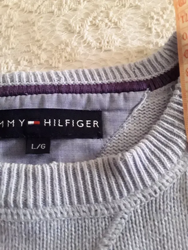 Jersey Tommy Hilfiger algodón azul claro