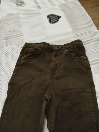 Jeans Zara donna verde oliva Taglia 42