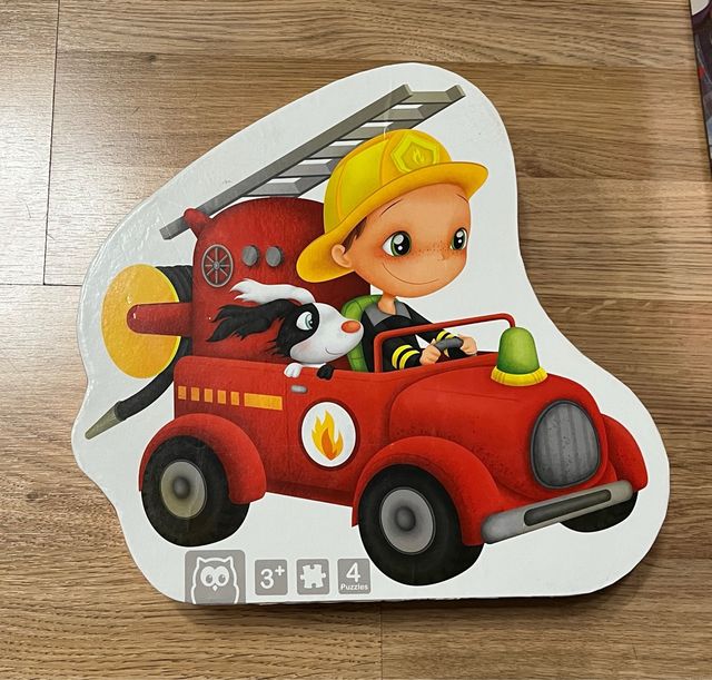 Set 4 Puzzles Bomberos Infantil