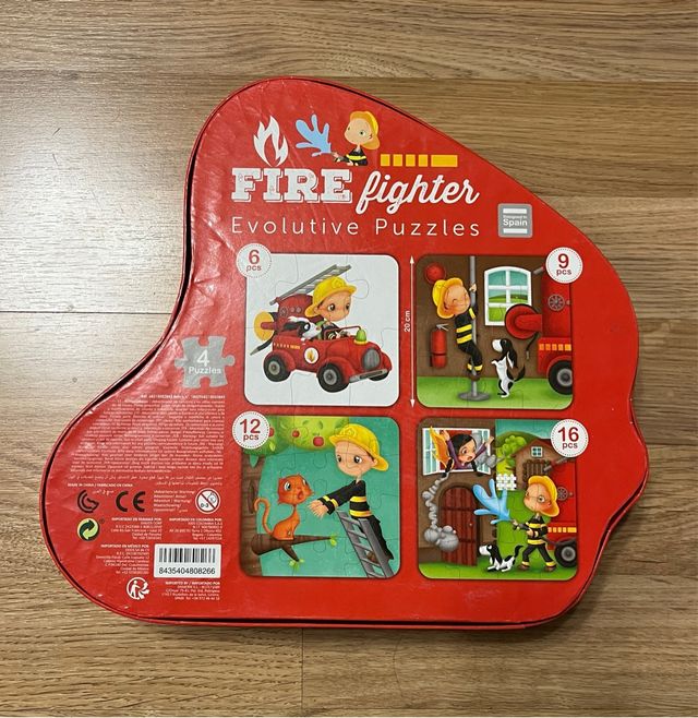 Set 4 Puzzles Bomberos Infantil