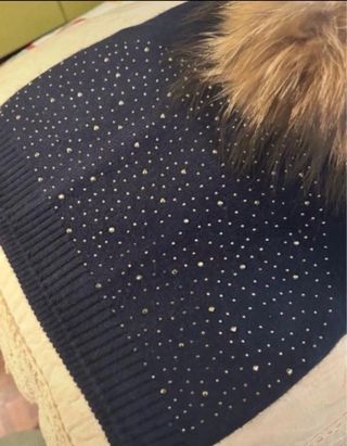 Berretto invernale donnacon pon pon pelliccia vera