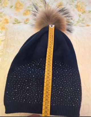Berretto invernale donnacon pon pon pelliccia vera