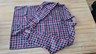 Camisa Eterna cuadros azul y morado