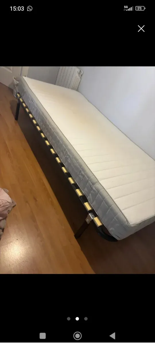 Somier y colchón individual 90cm