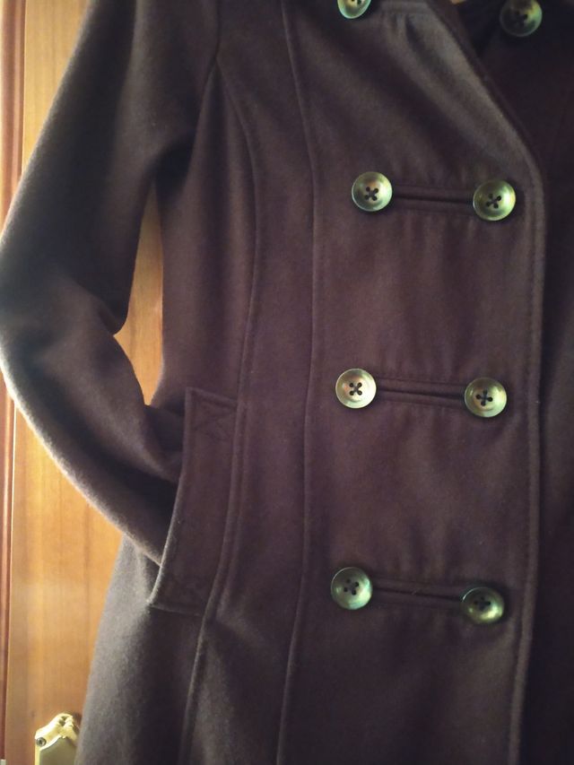 Chaquetón paño marrón