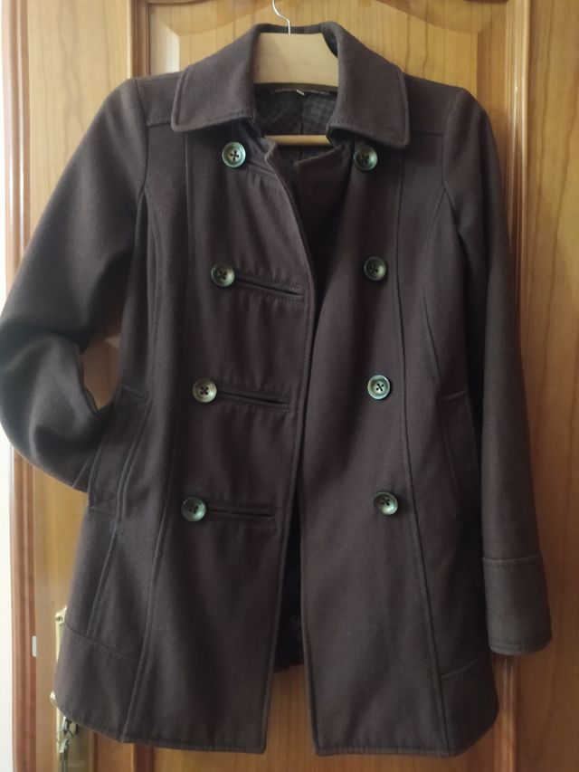 Chaquetón paño marrón